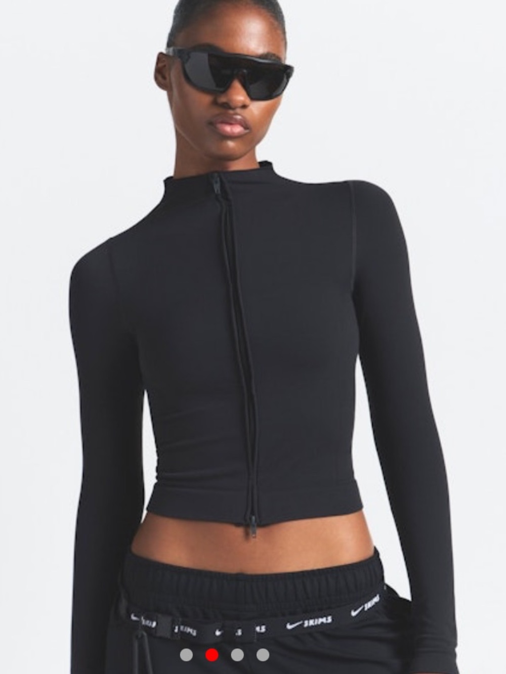 NWT SKIMS Nike Vintage Seamless Full Zip Jacket new Black obsidian